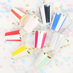 8 Pcs Striped Disposable Paper Cups Party Cups Decoration Cups