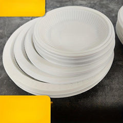 10pcs Cornstarch Disposable Dinner Plates for BBQ Party