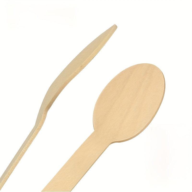 3PCS Disposable Wooden Tableware And Fork Set Biodegradable