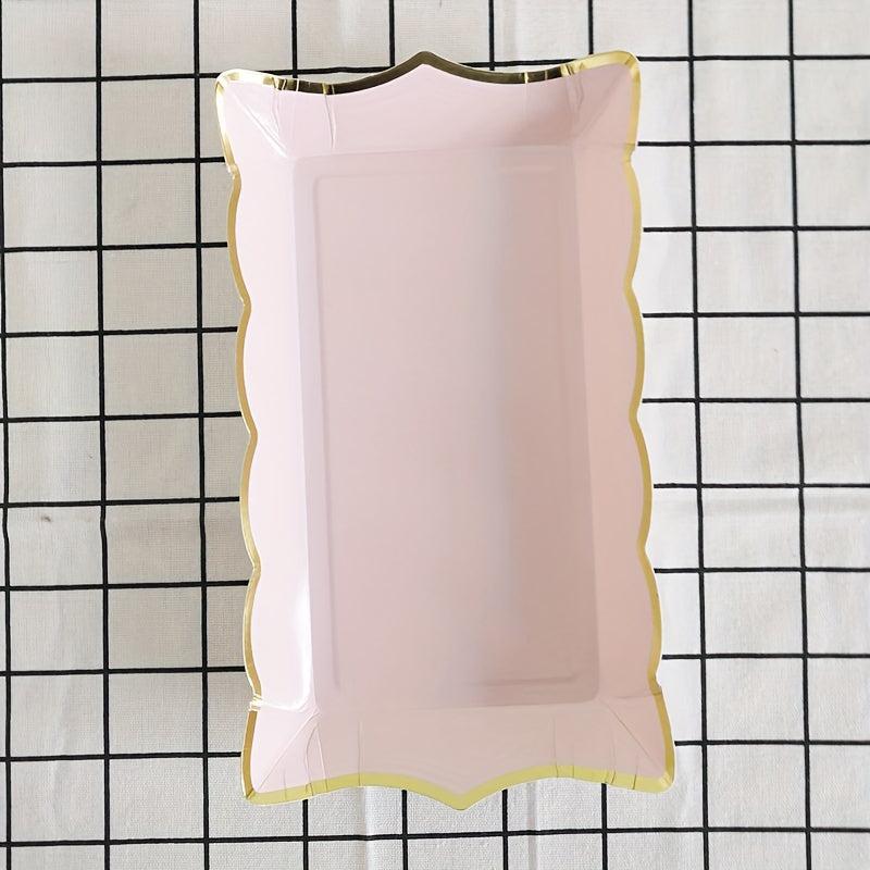 4pcs Disposable Paper Plate for Party Picnic Camping