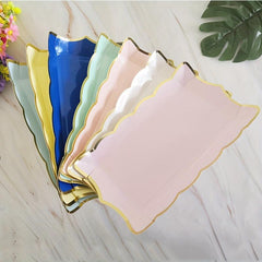 4pcs Disposable Paper Plate for Party Picnic Camping