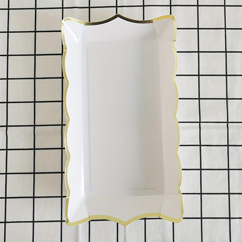 4pcs Disposable Paper Plate for Party Picnic Camping