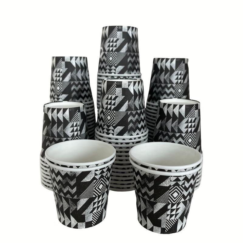 50PCS 4oz Disposable Paper Cup for Coffee Milk Tea - Household & Commercial Use