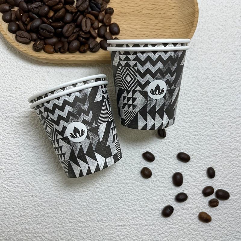 50PCS 4oz Disposable Paper Cup for Coffee Milk Tea - Household & Commercial Use
