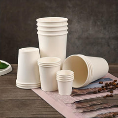 10pcs Thickened Paper Cup for Tea Juice Coffee