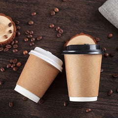 1pc Insulated Disposable Coffee Cup with Lid