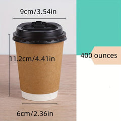 1pc Insulated Disposable Coffee Cup with Lid