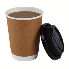 1pc Insulated Disposable Coffee Cup with Lid