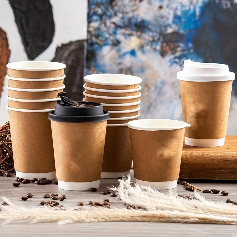 1pc Insulated Disposable Coffee Cup with Lid