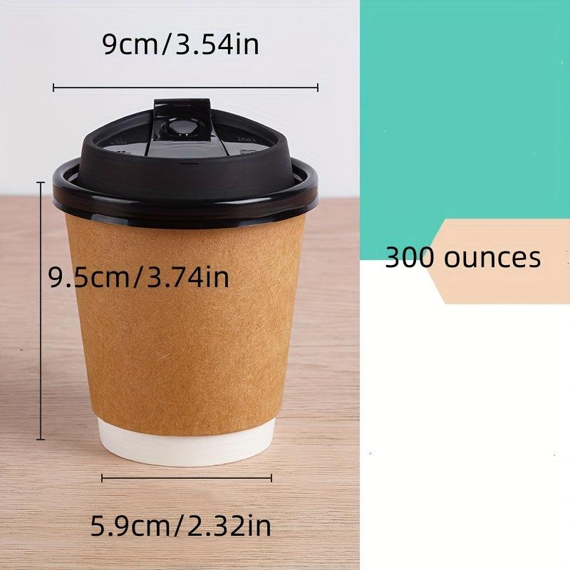 1pc Insulated Disposable Coffee Cup with Lid