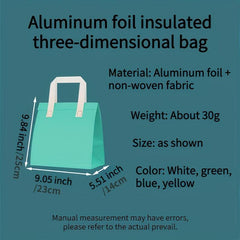 Aluminum Foil Insulated Take Away Bag Food Milk Tea Heat/Cold Preservation