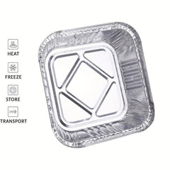 20pcs Aluminum Pans 6.3x6.3 Inch Foil Trays Disposable Baking Pans