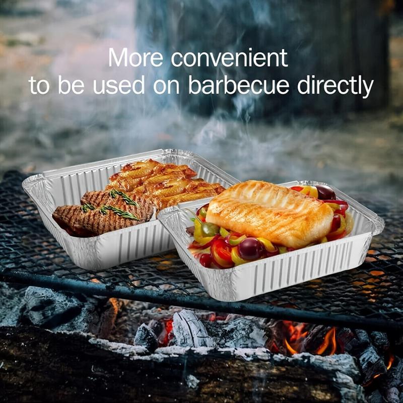 20pcs Aluminum Pans 6.3x6.3 Inch Foil Trays Disposable Baking Pans