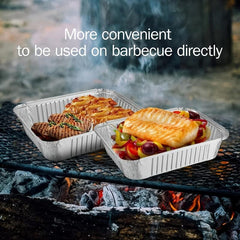 20pcs Aluminum Pans 6.3x6.3 Inch Foil Trays Disposable Baking Pans