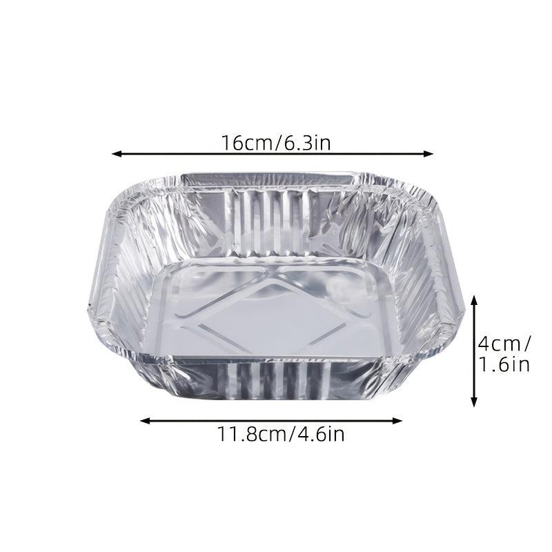 20pcs Aluminum Pans 6.3x6.3 Inch Foil Trays Disposable Baking Pans