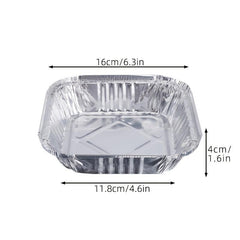20pcs Aluminum Pans 6.3x6.3 Inch Foil Trays Disposable Baking Pans