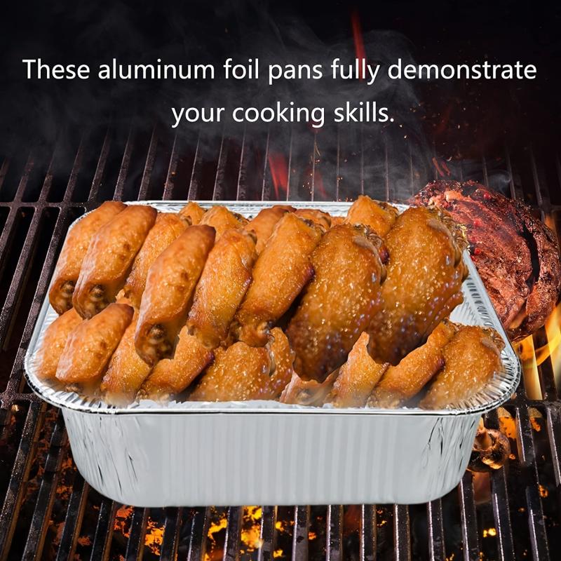 20pcs Aluminum Pans 6.3x6.3 Inch Foil Trays Disposable Baking Pans