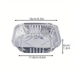 20pcs Aluminum Pans 6.3x6.3 Inch Foil Trays Disposable Baking Pans