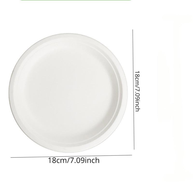 5pcs Sugarcane Bagasse Plate Disposable Plate Biodegradable Paper Plates