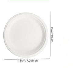 5pcs Sugarcane Bagasse Plate Disposable Plate Biodegradable Paper Plates