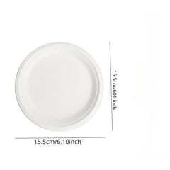 5pcs Sugarcane Bagasse Plate Disposable Plate Biodegradable Paper Plates