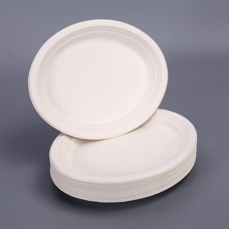 5pcs Sugarcane Bagasse Plate Disposable Plate Biodegradable Paper Plates
