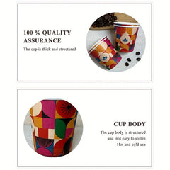 50pcs 4oz Thickened Disposable Paper Cup Coffee Cup Milk Tea Cup Drinking Cup