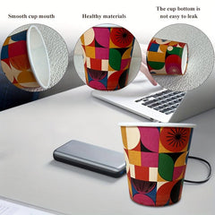 50pcs 4oz Thickened Disposable Paper Cup Coffee Cup Milk Tea Cup Drinking Cup