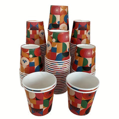 50pcs 4oz Thickened Disposable Paper Cup Coffee Cup Milk Tea Cup Drinking Cup