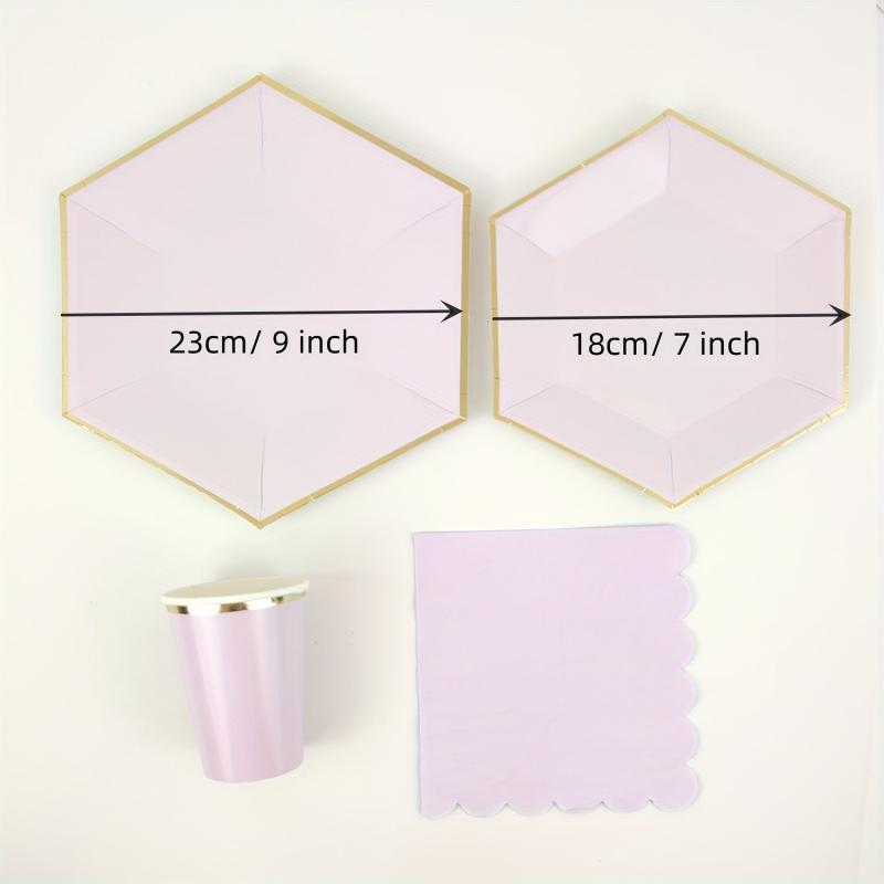 16pcs Disposable Dinnerware Set Paper Plates Napkins Cups Party Decoration