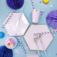 16pcs Disposable Dinnerware Set Paper Plates Napkins Cups Party Decoration