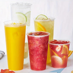 7Pcs 500ML Frosted Plastic Cups 16.9OZ For Chilled Beverages Party Use