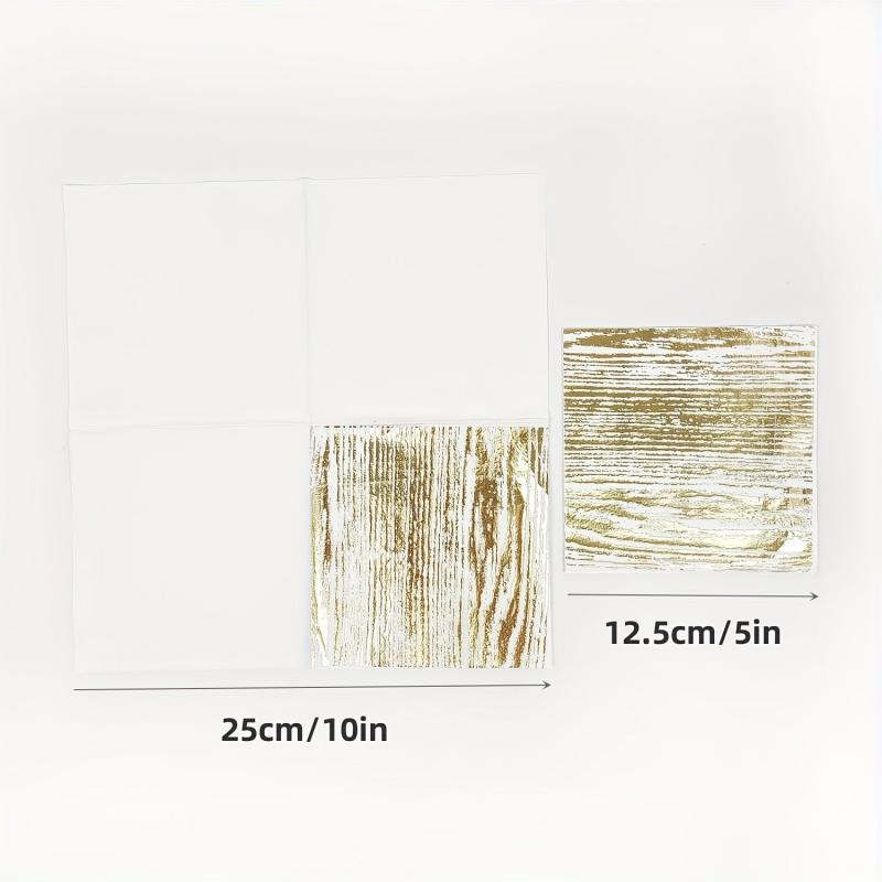 Bronzing Wood Grain Disposable Dinnerware Set - Party Decoration