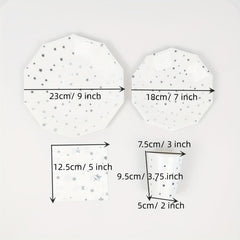 40pcs Stars Disposable Dinnerware Set for Wedding Anniversary Birthday