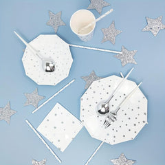 40pcs Stars Disposable Dinnerware Set for Wedding Anniversary Birthday