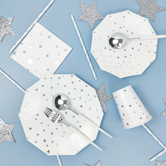 40pcs Stars Disposable Dinnerware Set for Wedding Anniversary Birthday