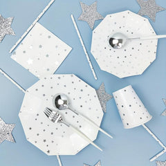 40pcs Stars Disposable Dinnerware Set for Wedding Anniversary Birthday
