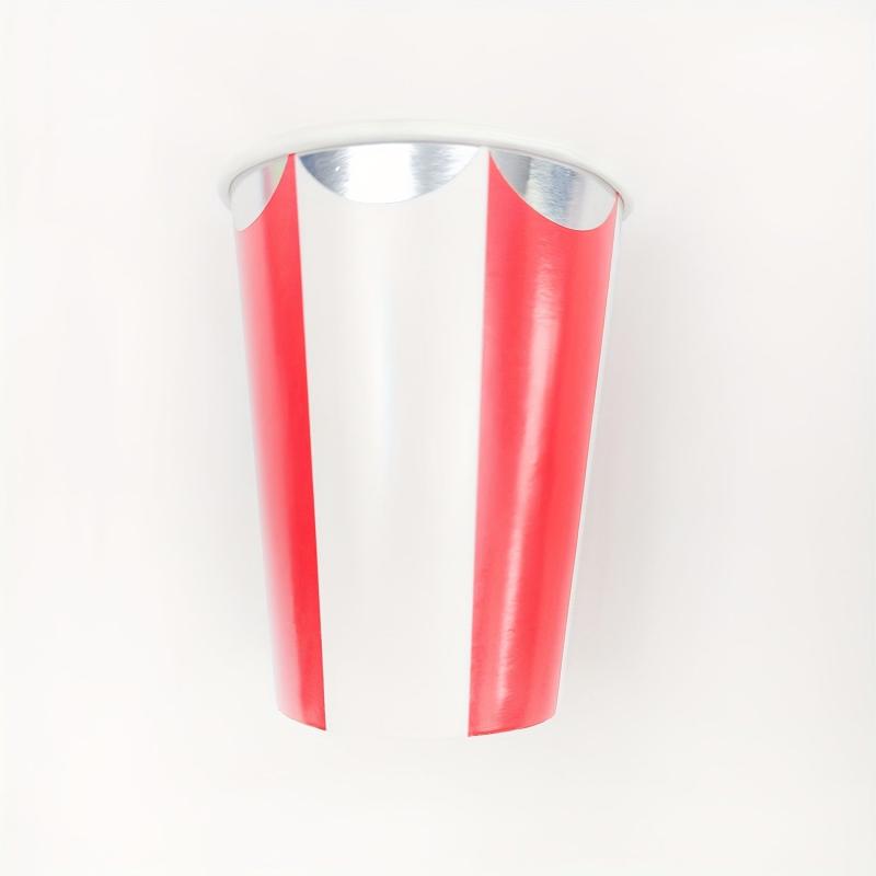 8 Pcs Colorful Disposable Paper Coffee Cups for Cold Drinks
