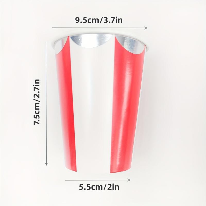 8 Pcs Colorful Disposable Paper Coffee Cups for Cold Drinks