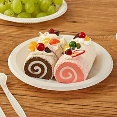 52pcs Disposable Cornstarch Dinner Plates for BBQ Party Travel Events