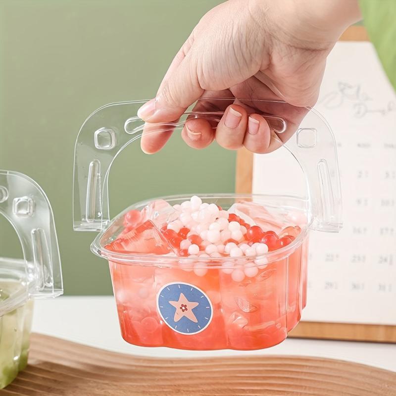 Clear Cake Carrier with Lid - Disposable Plastic Cupcake Boxes - Bulk Pack