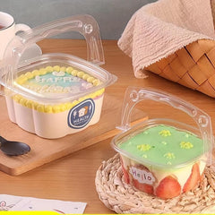 Clear Cake Carrier with Lid - Disposable Plastic Cupcake Boxes - Bulk Pack