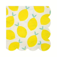 16pcs Lemon Disposable Dinnerware Set Paper Plates Cups Napkins Party Decor