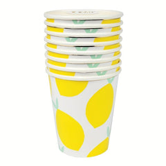16pcs Lemon Disposable Dinnerware Set Paper Plates Cups Napkins Party Decor