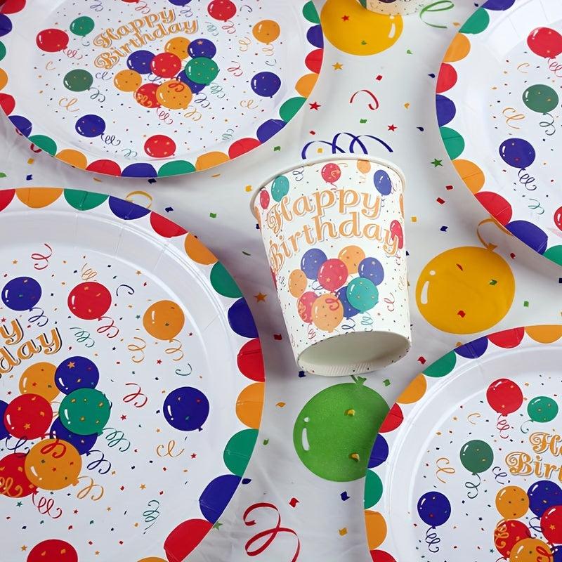Birthday Party Supplies - Cartoon Balloon Pattern Party Decorations