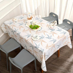 Fine Leaves Pattern Tablecloth Waterproof Washable Table Cover