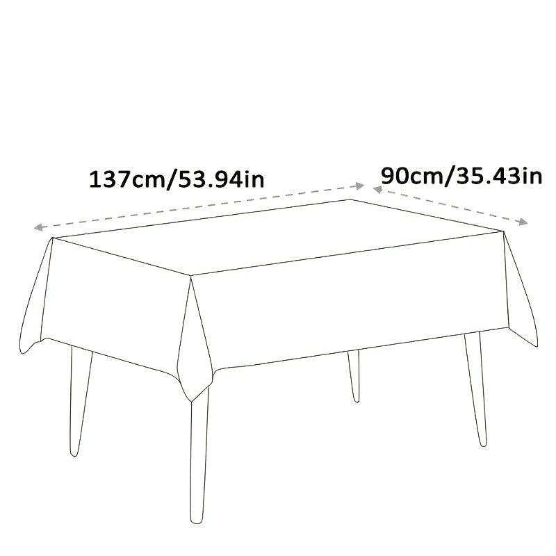 Fine Leaves Pattern Tablecloth Waterproof Washable Table Cover
