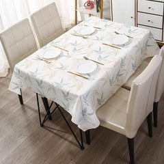 Fine Leaves Pattern Tablecloth Waterproof Washable Table Cover