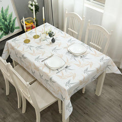 Fine Leaves Pattern Tablecloth Waterproof Washable Table Cover