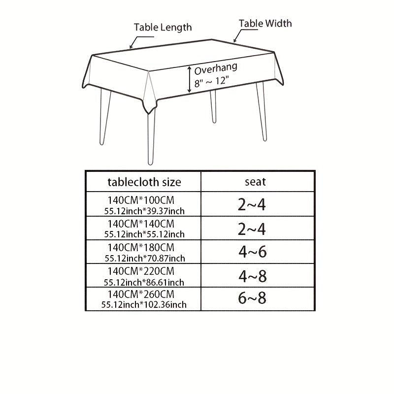 Linen Tablecloth With Tassel Stain Resistant Waterproof Table Cover
